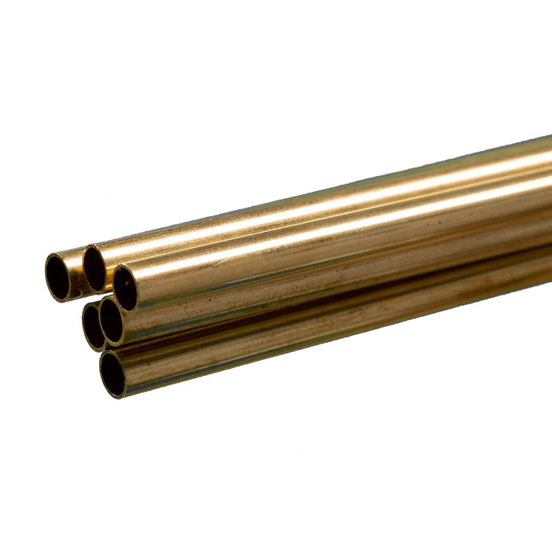 K & S Metals Round Brass Tube: 7/32" OD x 0.014" Wall x 36" Long 1148