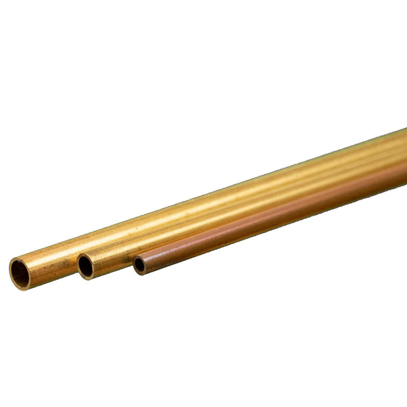 K & S Metals Bendable Brass Tube: (3/32", 1/8", 5/32") x 12" Long 5075