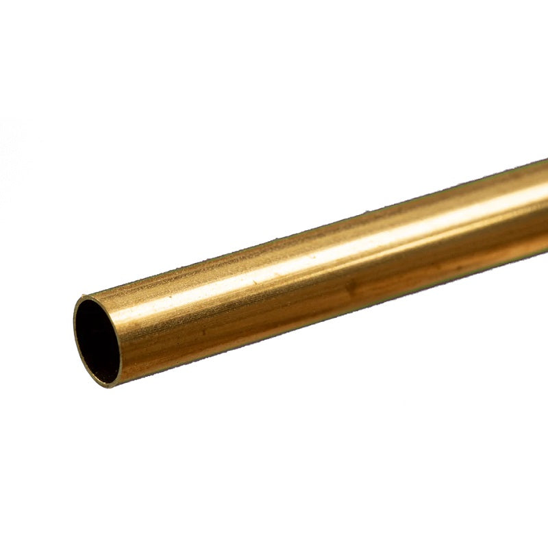 K & S Metals Round Brass Tube: 5/16" OD x 0.014" Wall x 12" Long 8133