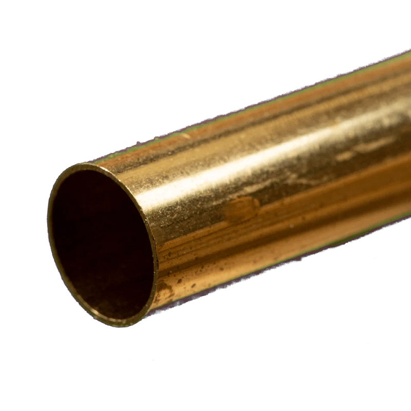 K & S Metals Round Brass Tube: 7/16" OD x 0.014" Wall x 12" Long 8137