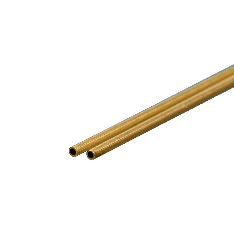 K & S Metals Round Brass Tube: 3/64" OD x .006" Wall x 12" Long 815036