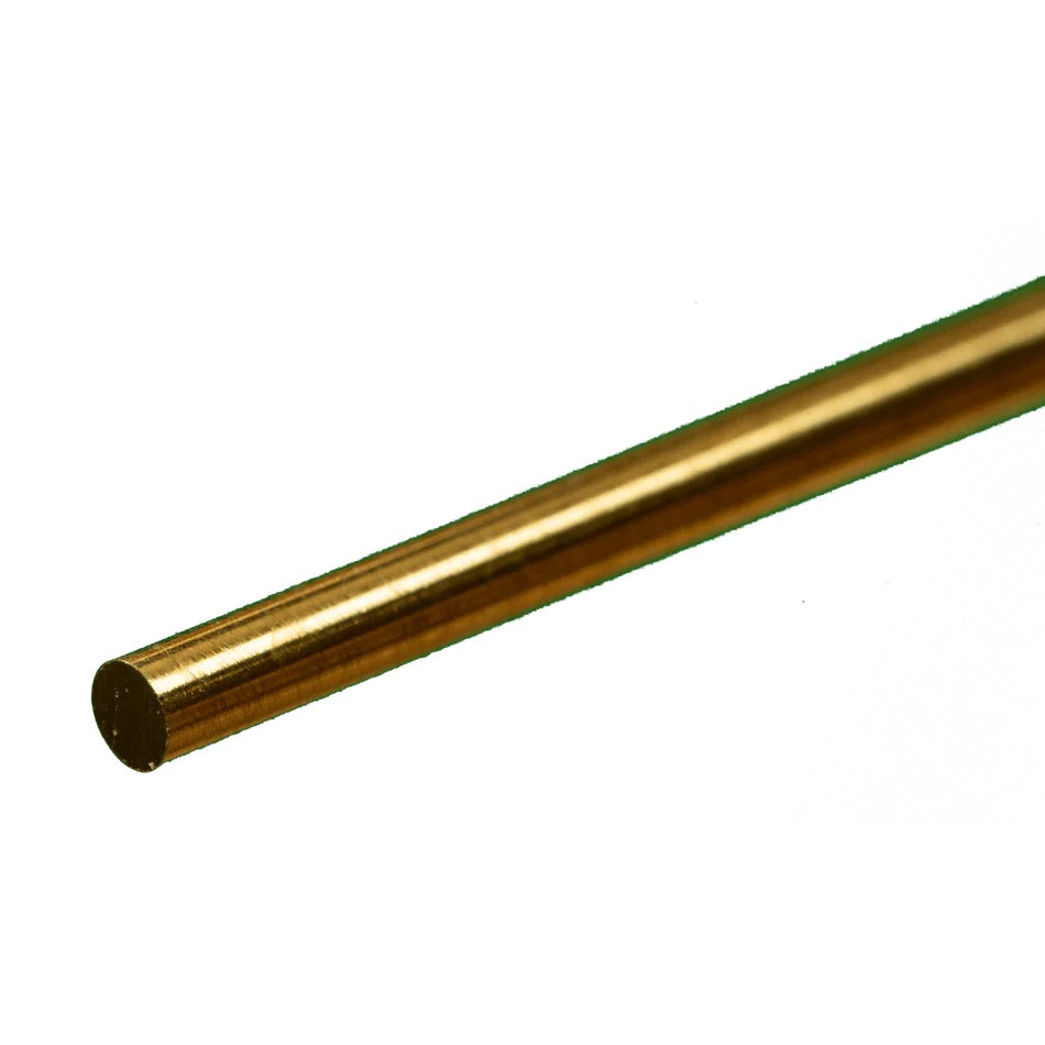 K & S Metals Round Brass Rod: 1/8" OD x 12" Long 8164