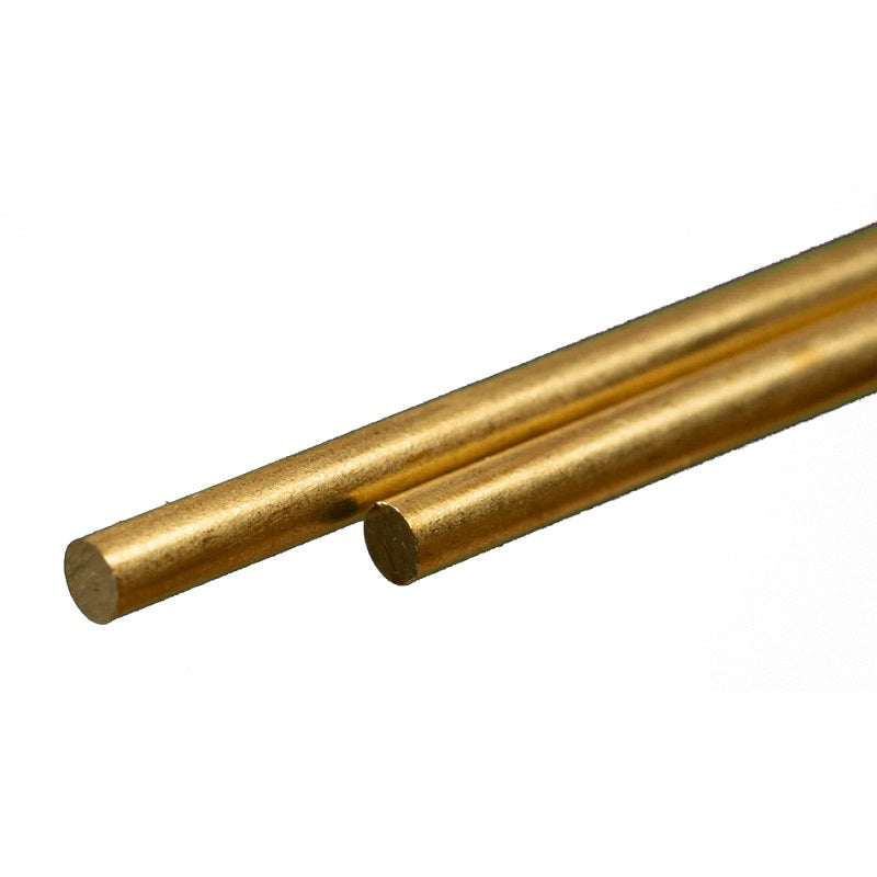 K & S Metals Round Brass Rod: 0.114" OD x 12" Long 8167