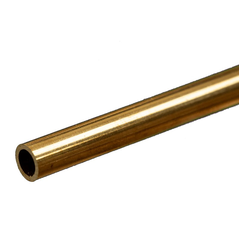 K & S Metals Round Brass Tube: 7/32" OD x 0.029" Wall x 12" Long 8208