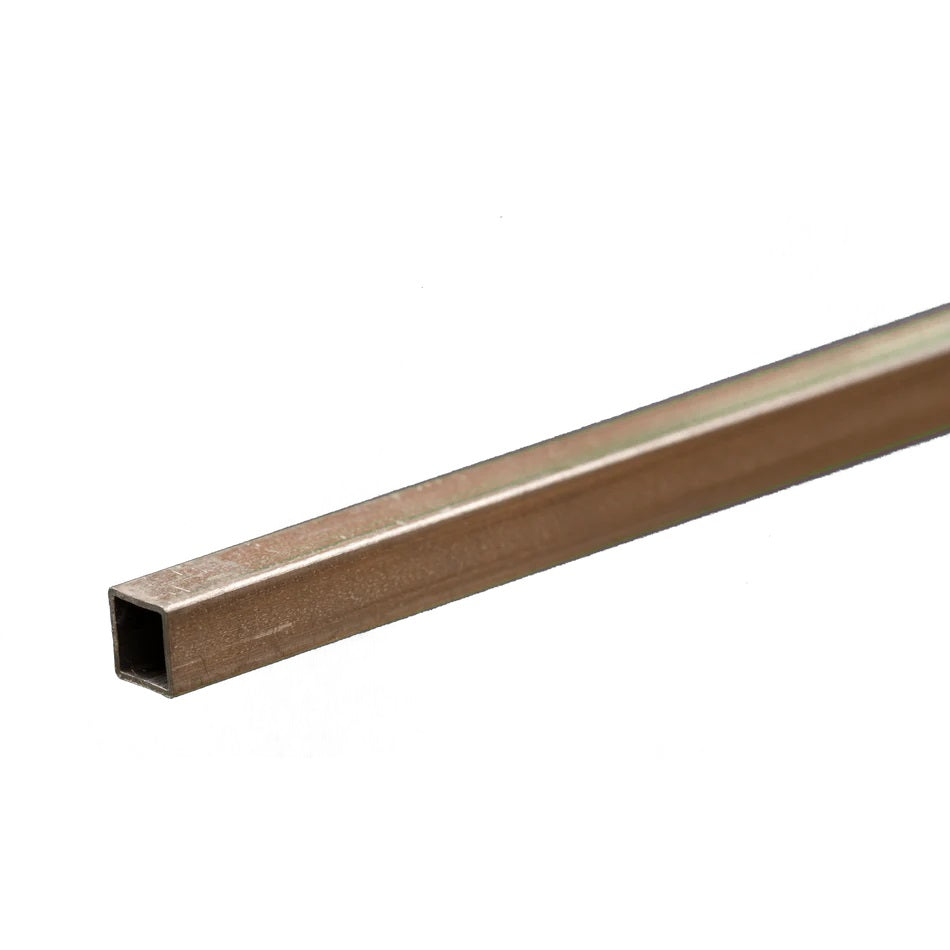 K & S Metals Square Aluminum Tube: 3/16" OD x 0.014" Wall x 12" Long  83013