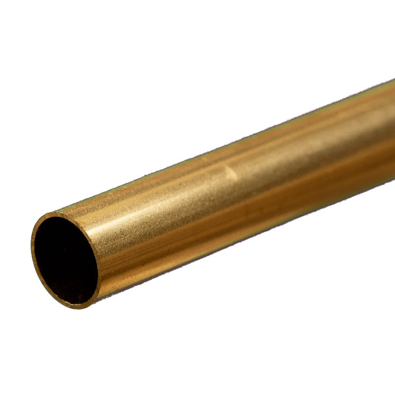 K & S Metals Round Brass Tube: 10mm OD x 0.45mm Wall x 300mm Long 9828