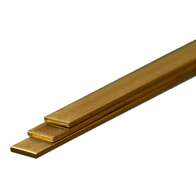 K & S Metals Brass Strip: 1mm Thick x 6mm wide x 300mm Long 9843