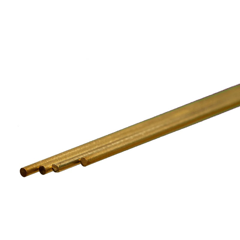 K & S Metals Round Brass Rod: 2mm OD x 300mm Long 9863