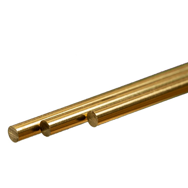 K & S Metals Round Brass Rod: 4mm OD x 300mm Long 9867