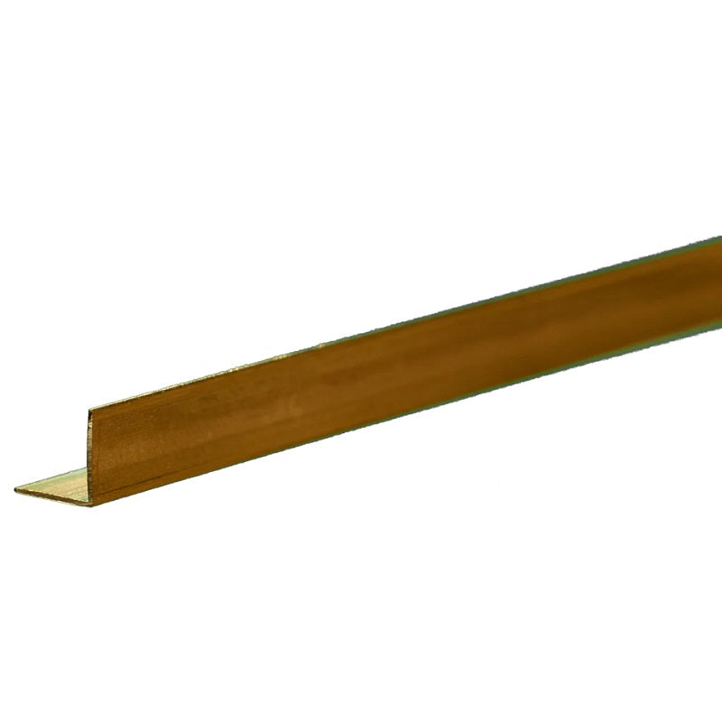 K & S Metals Brass Angle: 0.014" Wall - 1/4" Leg Length - 12" Long 9882