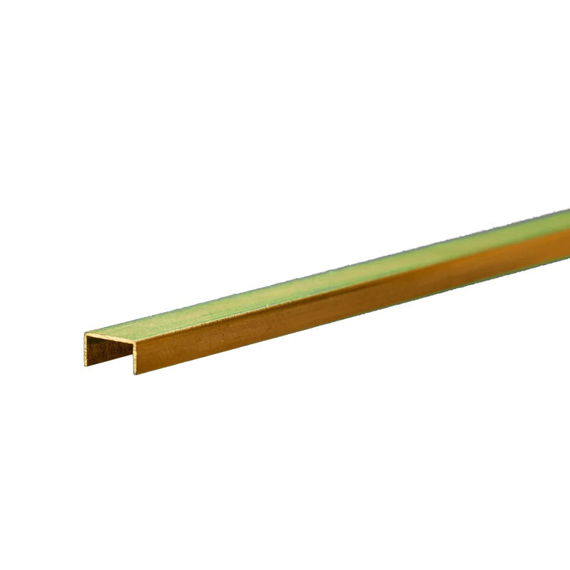 K & S Metals Brass Channel: 0.014" Wall - 1/4" X 1/8" Leg Lengths - 12" 9887
