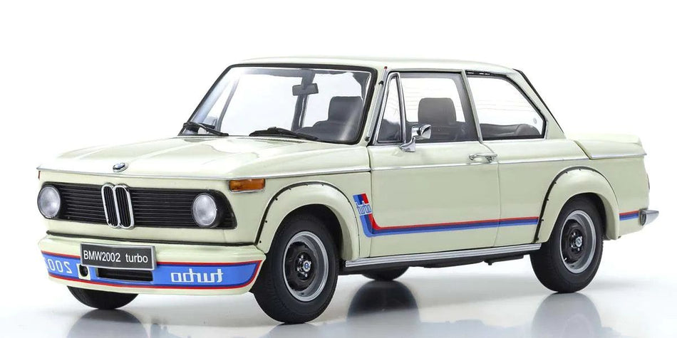 Kyosho 1/18 Scale BMW 2002 Turbo White Model Diecast Car 08544W