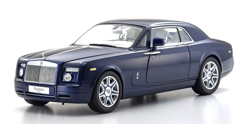 Kyosho 1/18 Scale Rolls Royce Phantom Coupe Blue Metallic Diecast 08862BLM