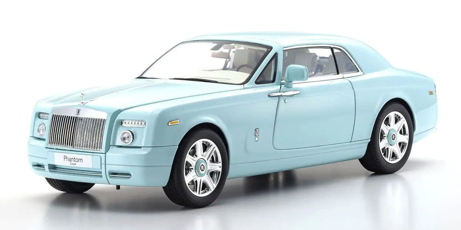 Kyosho 1/18 Scale Rolls Royce Phantom Coupe Turquoise Diecast Model 08862TBL