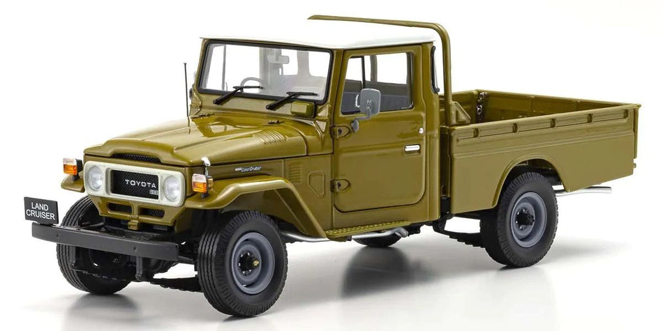 Kyosho 1/18 Scale Toyota Land Cruiser 40 Pickup Olive Model Diecast 08958K