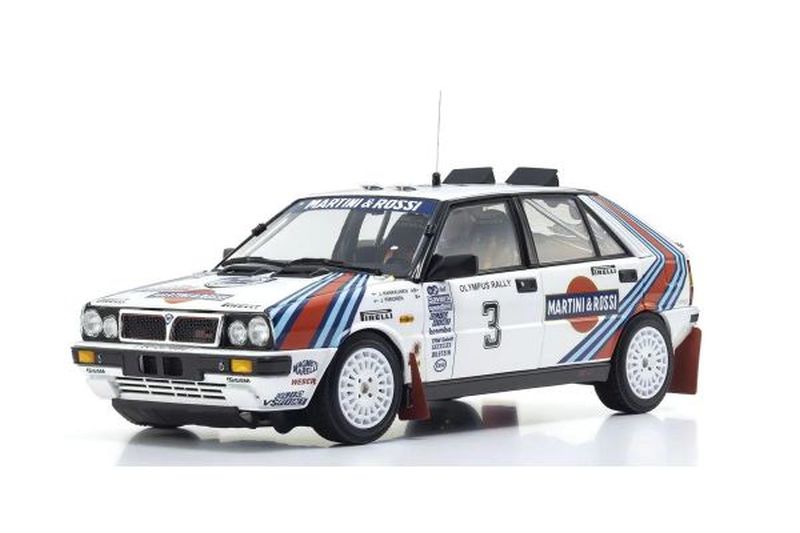 Kyosho 1/18 Scale Lancia Delta HF 4WD Winner Rally Olympus 1987 #3 08960E