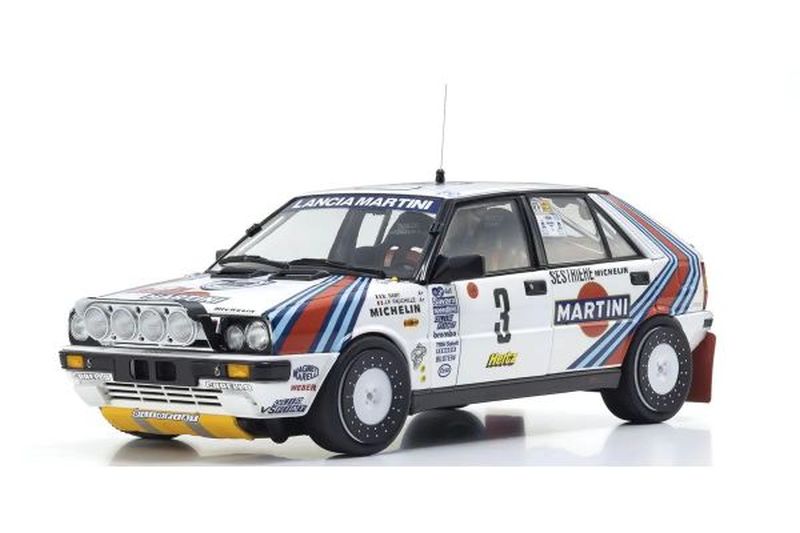 Kyosho 1/18 Scale Lancia Delta HF 4WD Winner Rally Monte Carlo 1988 08960F