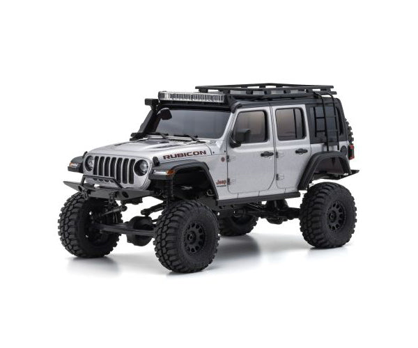 Kyosho MINI-Z 4x4 Series MX-01 Readyset Jeep Wrangler Unlimited Rubicon with Accessory Parts Billet Silver Default Title