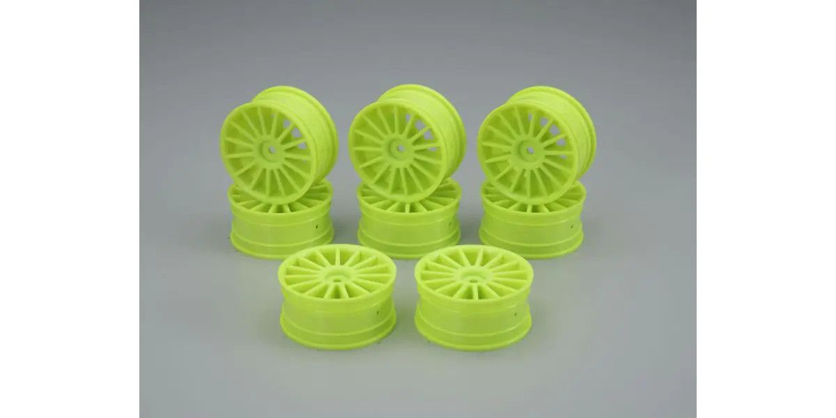 Kyosho Aero 24 Wheel 15 Spoke Flourescent Yellow 8pcs Default Title