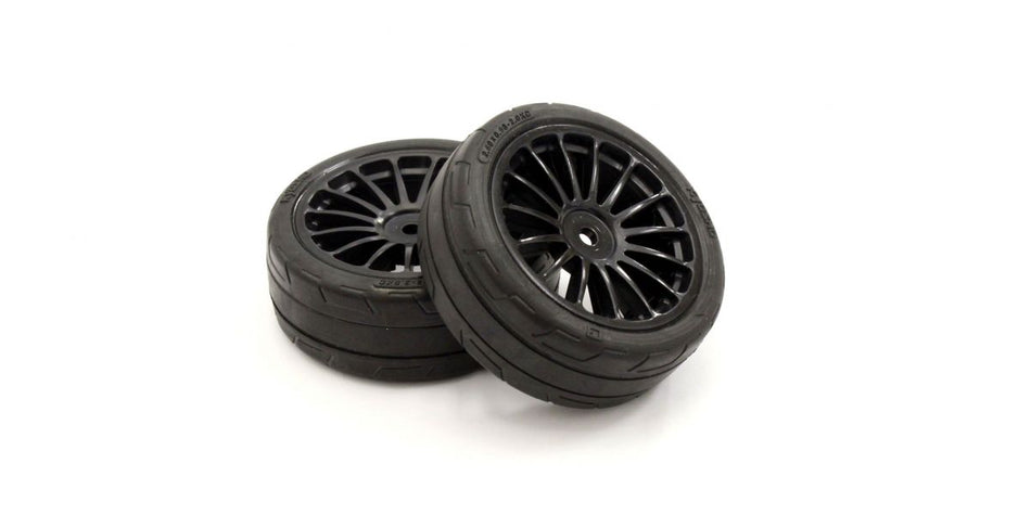 Kyosho Premounted Tire 15-Spoke (M) Black for FZ02 2pcs Default Title