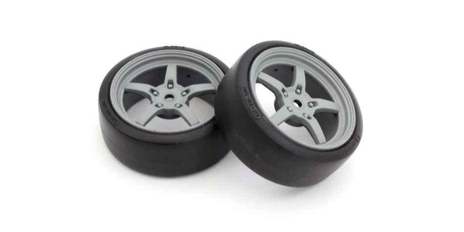 Kyosho Premounted Drift Tire 5-Spoke Racing for FZ02 2pcs Default Title