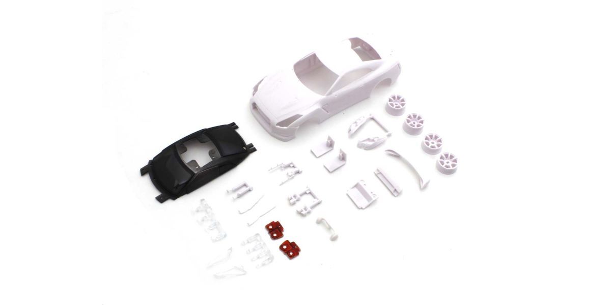 Kyosho Nissan GT-R (R35) White Body Set, w/Rim for AWD MZN210 Default Title