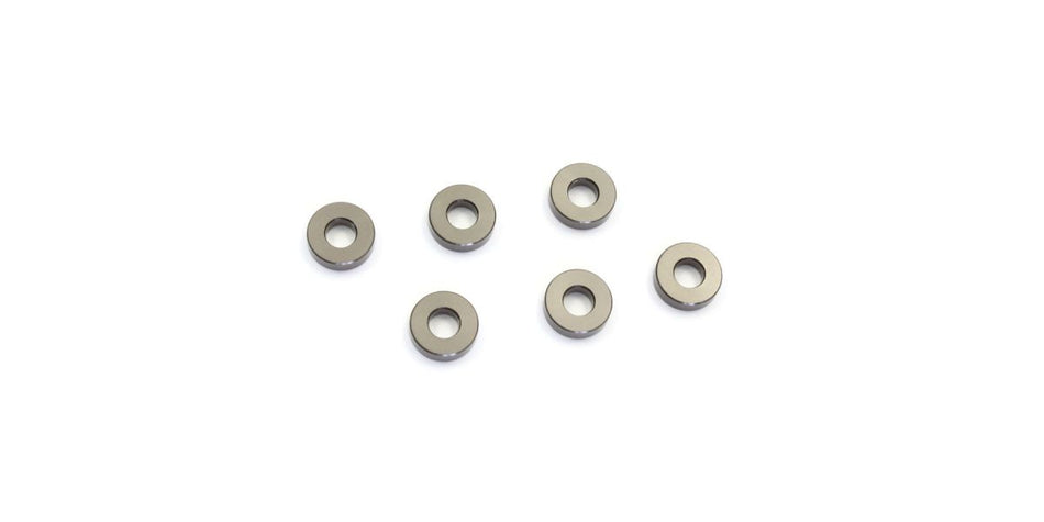 Kyosho Aluminum Collar (3x7x2mm/ Gunmetal/6pcs) W0144GM