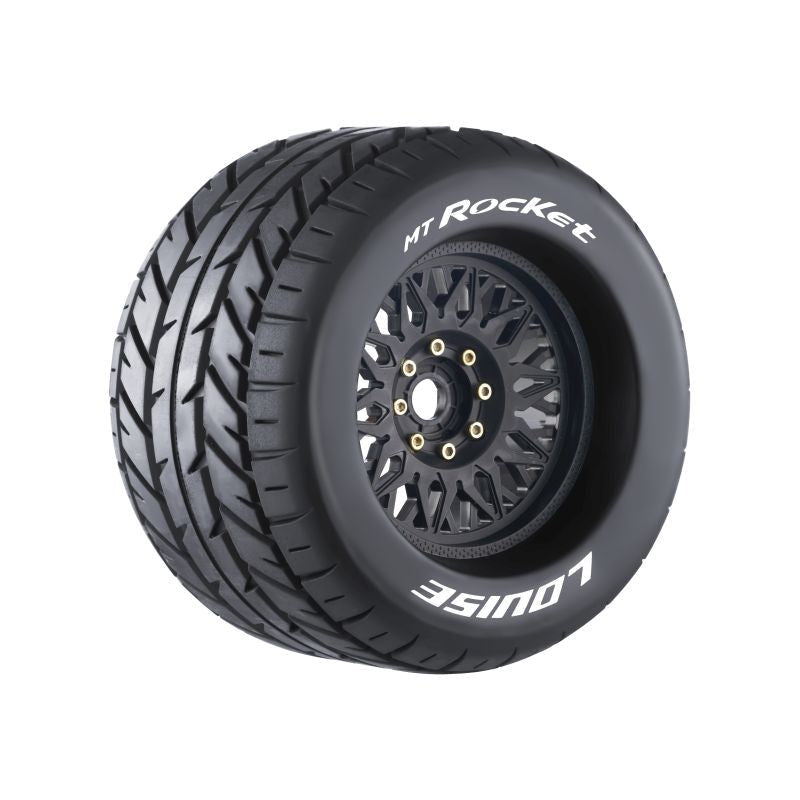 Louise RC MT-Rocket Sport 1/8 3.8 Monster Truck MFT Belted Road Tires 17mm Hex Hub 0" & 1/2" Offset LT3217X