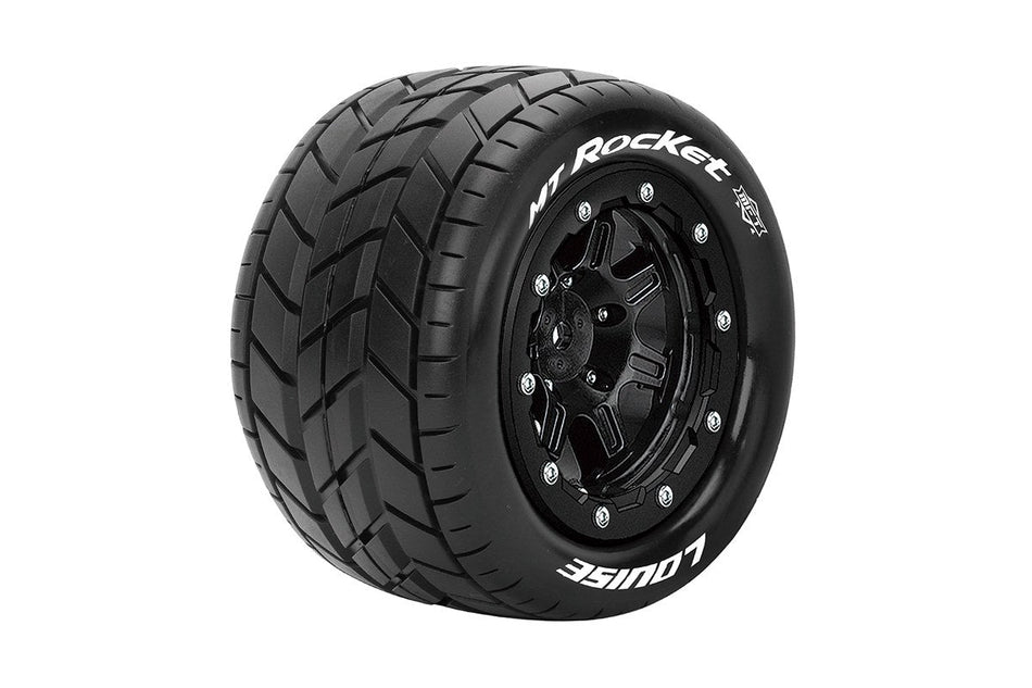Louise MT-ROCKET Traxxas Maxx Sport Belted MFT Tires Bead-Lock 2.8 Rims 1/2-Offset Hex 17mm (2)