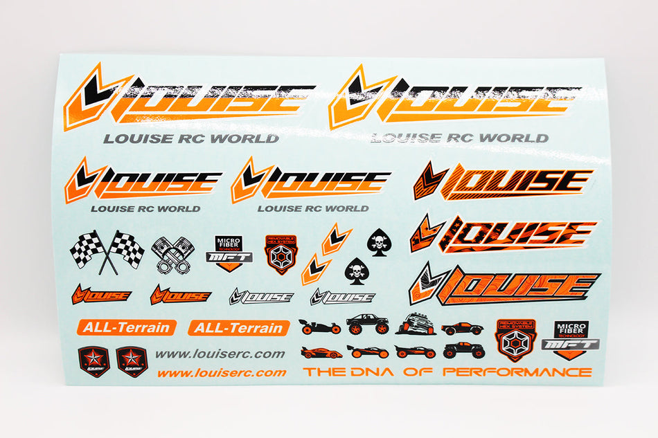 Louise R/C Louise RC Sticker Sheet-Orange  LT3373O