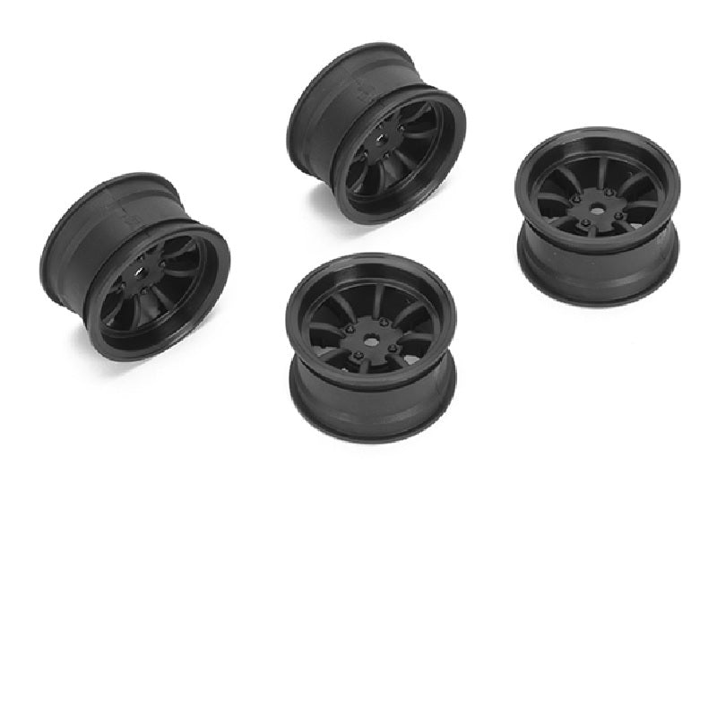 Louise R/C 8 Spoke Wheel +4mm (Black), for LMX NBA265