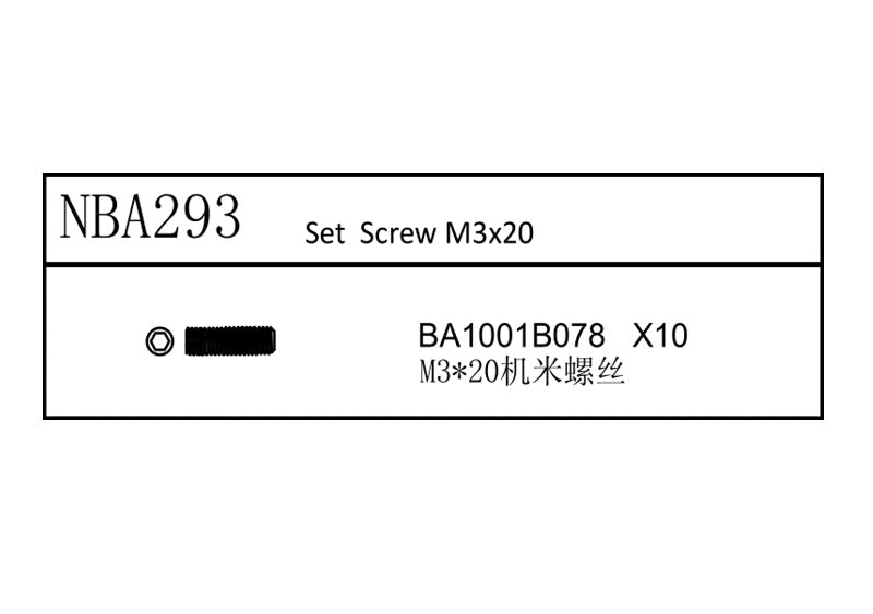 Louise R/C Set Screw M3x20, for LDX Drift LRX Rally, LTX Touring, LMX NBA293