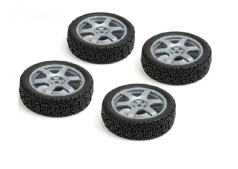 Louise R/C 1/10 Rally Tires 6 Spoke Wheel Gray / ET-0mm (4pcs) NHA486