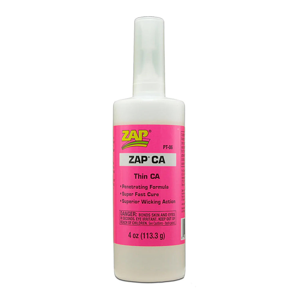 ZAP Glue Zap CA Glue 4oz Bottle  PT-06