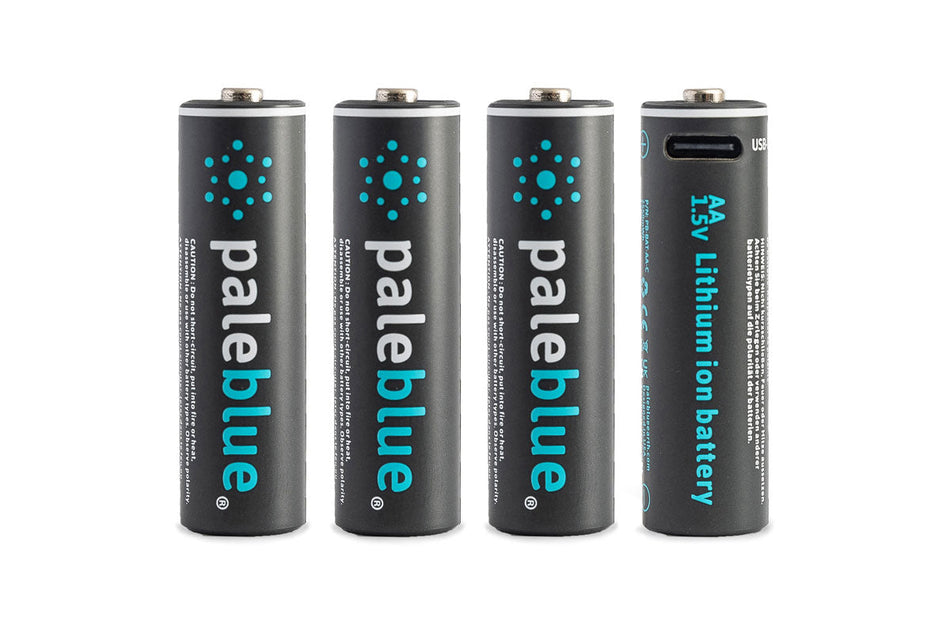 Pale Blue Earth Pale Blue Lithium Ion Rechargeable AA Batteries 4pk