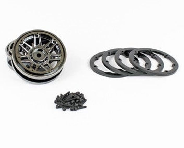 Pit Bull R/C 2.2 Beadlock Raceline #931 Injector, Gun Metal Wheels and Black Rings, Includes Hardware PBW22931GB Default Title