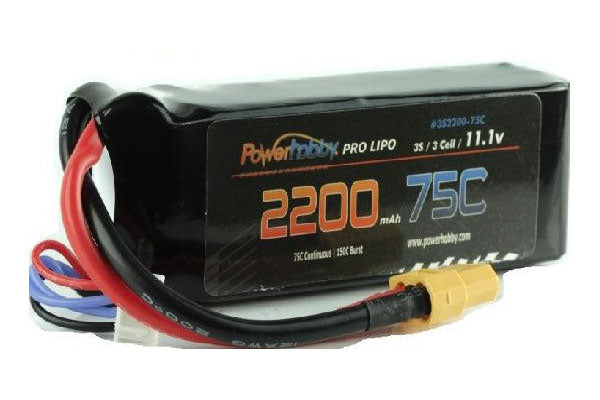 Power Hobby Powerhobby 3S 11.1V 2200MAH 75C Lipo Battery Pack w/ XT60 3S220075XT60