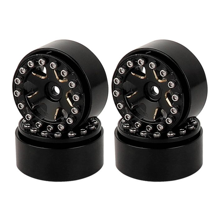 Power Hobby 1.0" Z2 Brass Beadlock Crawler Wheels 1/24 Axial SCX24 Jeep