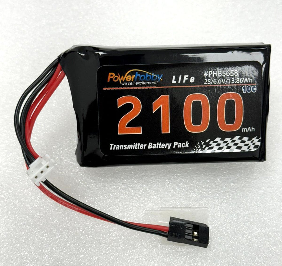 Power Hobby LiFe 6.6V 2100mah Futaba Transmitter Battery Pack 5658