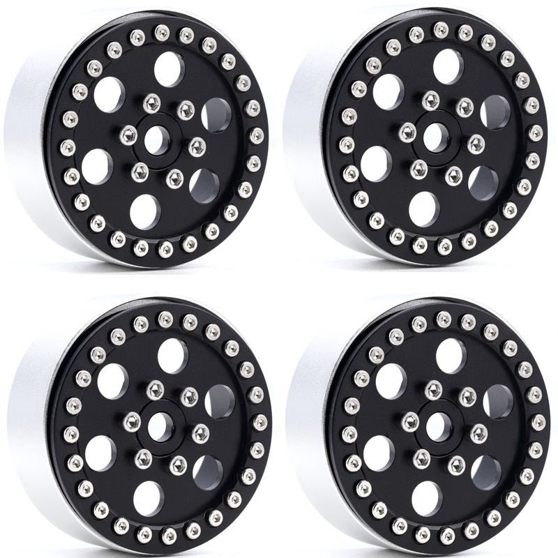 Power Hobby B5 Aluminum 1.9 Beadlock Wheels Super Positive Offset 5773BLACK