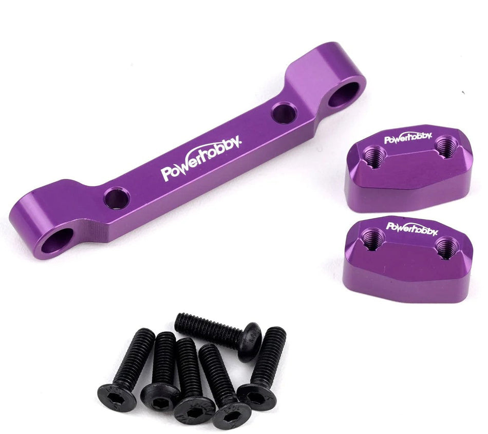 Power Hobby Aluminum Rear Pivot Block Purple, HPI RS4 Sport3 6428PURPLE