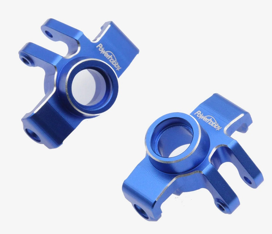 Power Hobby Aluminum Front Steering Knuckles, Blue, for Arrma Grom 6568BLUE