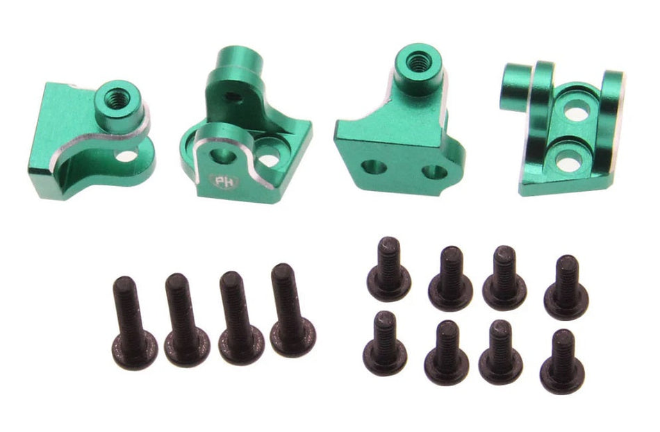 Power Hobby Aluminum Lower 4-Link Mount Set Green for Losi Mini LMT 6583GREEN