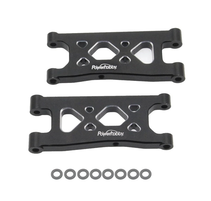 Power Hobby Aluminum Rear Lower Arms, Black, for Arrma Mojave Grom 6848BLACK