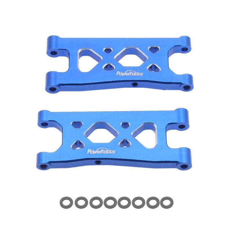 Power Hobby Aluminum Rear Lower Arms, Blue, for Arrma Mojave Grom 6848BLUE