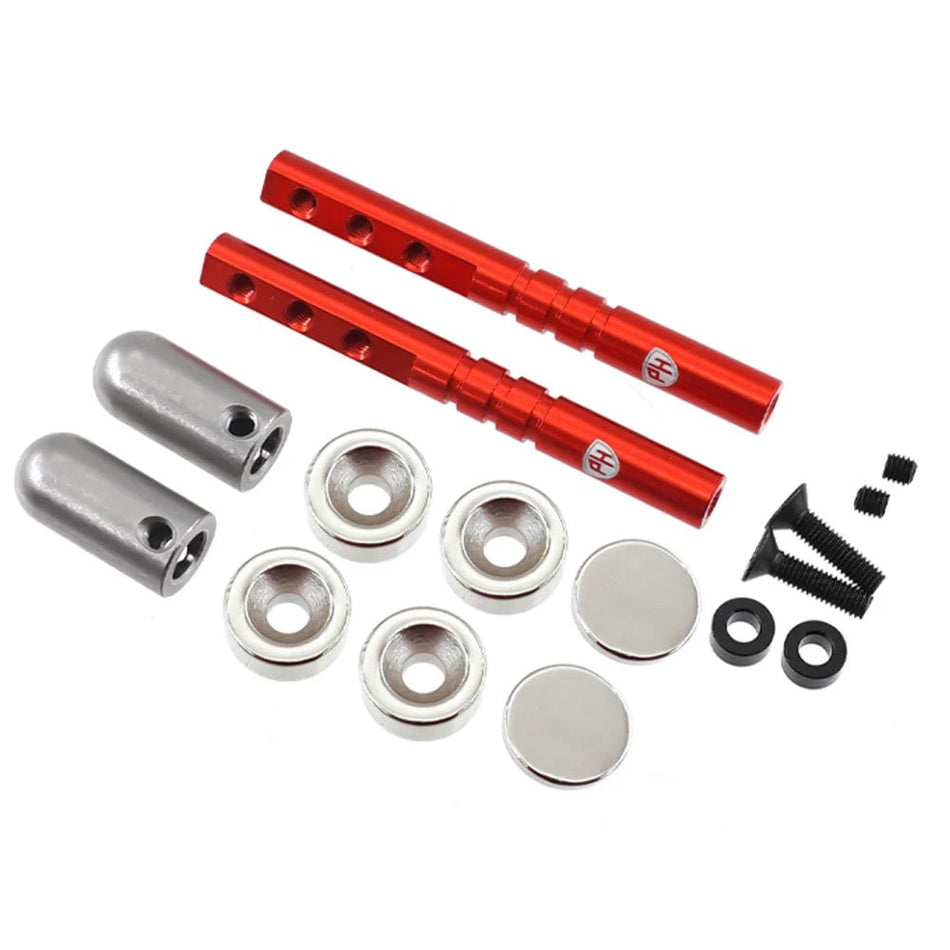 Power Hobby Magnetic Realistic Body Mounts Red, for 1/10 Car/Crawler 7045R