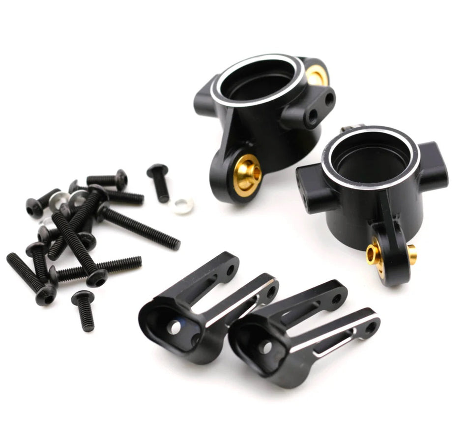 Power Hobby Aluminum HD Front Hub Set Black Kyosho Fazer Mad Van VE 7072BLACK