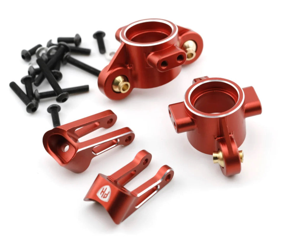 Power Hobby Aluminum HD Front Hub Set, Red for Kyosho Fazer / Mad Van VE 7072RED