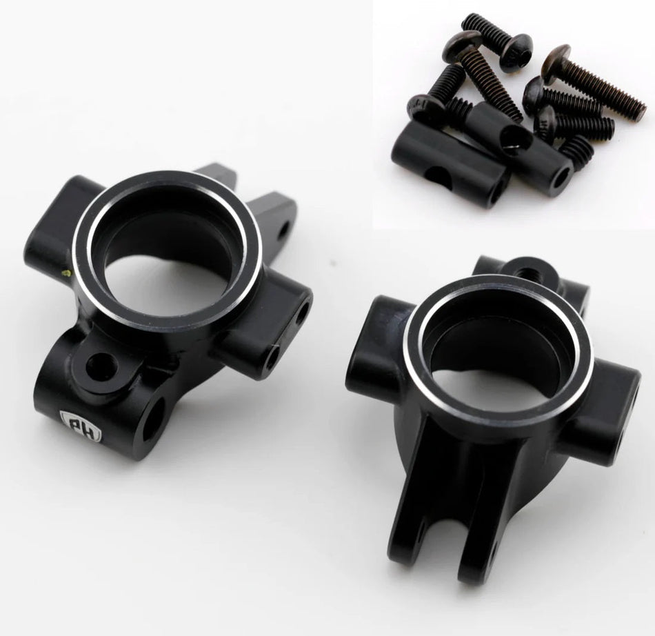 Power Hobby Aluminum HD Rear Hub Set, Black, for Kyosho Fazer / Mad Van VE 7073BLACK