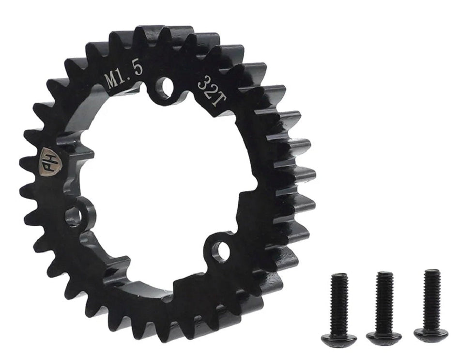 Power Hobby 32T M1.5 Hardened Steel Spur Gear, for Traxxas X-Maxx 7107
